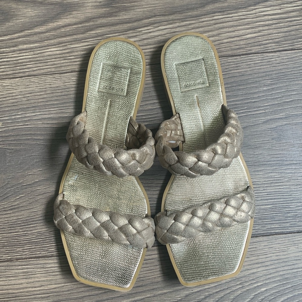 Dolce Vita Gold Braided Sandals